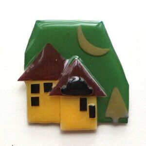 Vintage Lucinda House Pin Brooch